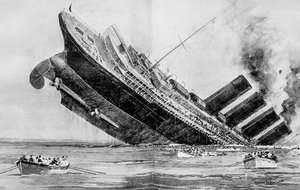 Csak késve követte amerikai hadüzenet a Lusitania elsüllyesztését