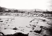 A zajló Dunán feltorlódott jég 1905-ben. Újlaki rakpart a Margitsziget felől nézve, jobbra az Újlaki templom  <br /><i>Fortepan/Magyar Földrajzi Múzeum/Erdélyi Mór cége</i>