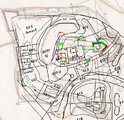 A vár területének helyrajzi térképe