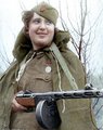 A csatamezőről 56 sebesültet kiemenkítő szovjet nővér, Julija Javorszka. 
