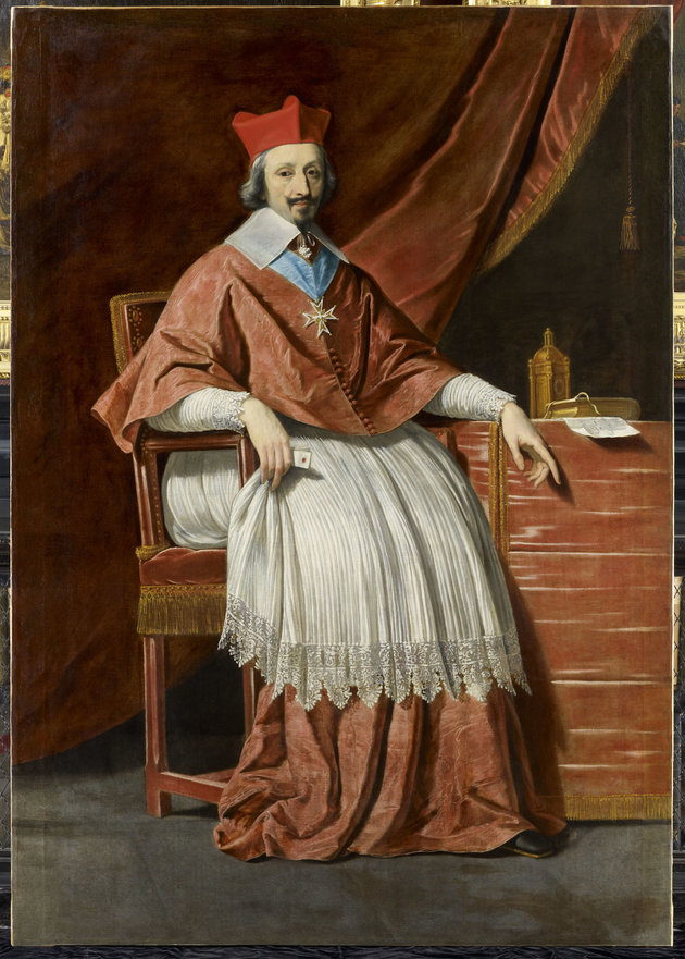 Richelieu bíboros Philippe de Champaigne festményén, 1636.